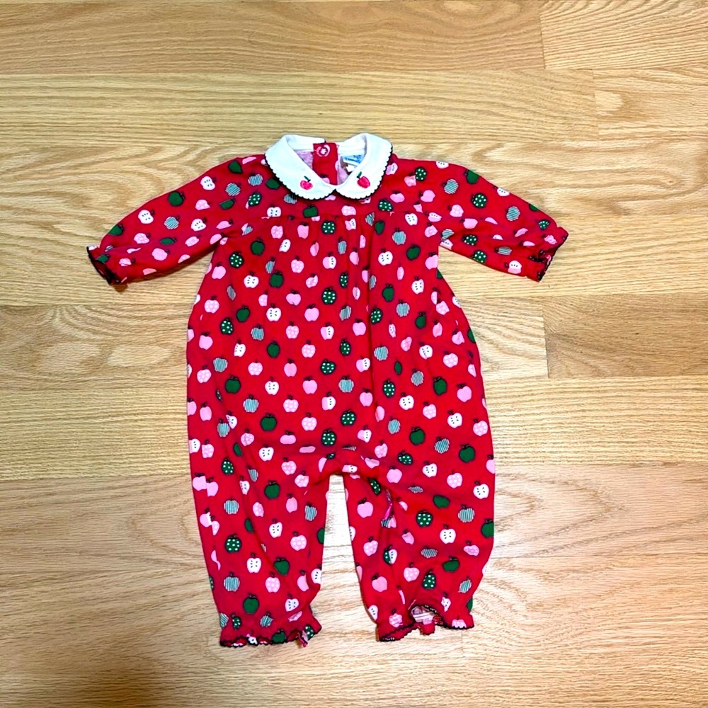 Florence Eiseman Apple Print Romper, 3M